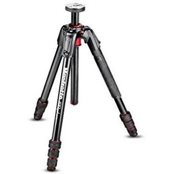 Manfrotto 190Go! - Trípode de Aluminio de 4 Secciones, Color Negro