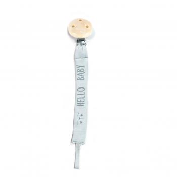 Walking Mum Hello Baby - Pinza para chupete, color gris