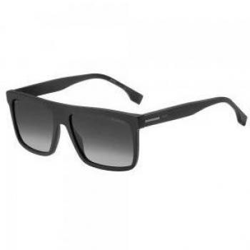 Hugo Boss Matte Black/Grey Shaded Sunglasses for Men, Size: 59 MM