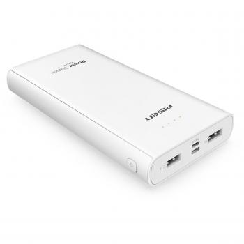 PISEN Batería Externa Cargador Portátil de 20000 mAh Lightning y Micro Entrada de Banco de Energía, Batería Externa DE 2,2 A Carga Rápida para iPhone, iPad, Samsung Galaxy y Más