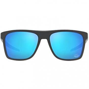 Oakley Leffingwell Matte Dark Grey Sunglasses with Prizm Sapphire Lenses