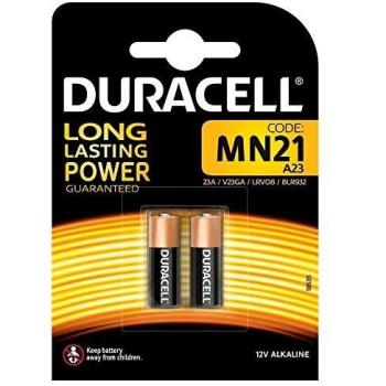 Duracell MN21 - Pilas Alcalinas Cilíndricas 12V, 7.4g (Blister de 2 Unidades)