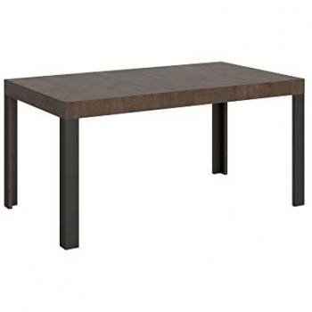 Mesa extensible 90x160/264 cm Línea Nogal Antracita