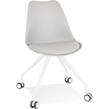 Silla de oficina de terciopelo con ruedas SWEEEK Pam, Rosa viejo, 59x60x89 cm
