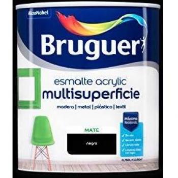 Bruguer Acrylic Multisuperficie Esmalte al agua Mate Negro 750 ml