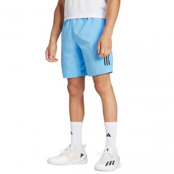 Short Adidas Club 3 Bandas para hombre, tejido ligero y transpirable, diseño con tres bandas en los laterales, cintura elástica con cordón ajustable, tecnología de absorción de humedad AEROREADY, ideal para pádel