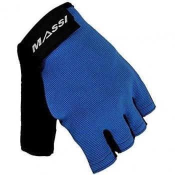 Massi Basic - Guantes de Ciclismo Unisex, Color Azul, Talla M