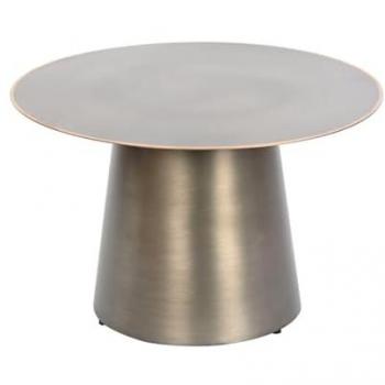Mesa auxiliar DKD Home Decor Dorado Gris oscuro Metal 60 x 60 x 37 cm