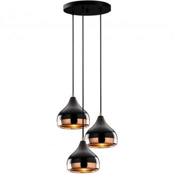 Lámpara de techo ajustable YILDO - Diseño moderno en metal negro y cobre