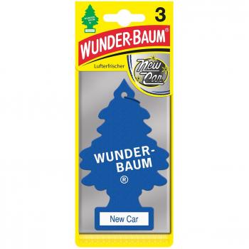 Ambientador WUNDERBAUM New Car 3X - Lufterfrischer de larga duración para coche, aroma a coche nuevo