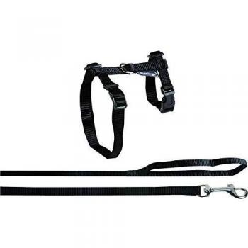 Flamingo Classic 511208 Cat Harness and Lead Black