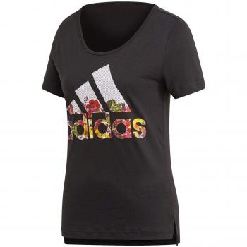 Adidas BOS Flower tee T-Shirt, Mujer, Black, S