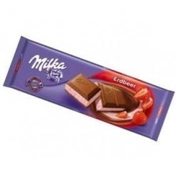 Milka Tableta De Chocolate Leche Con Fresa