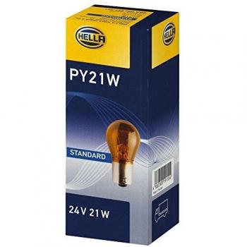 Lámpara intermitente HELLA PY21W 24V 21W Heavy Duty BAU15s - Caja de 10 unidades