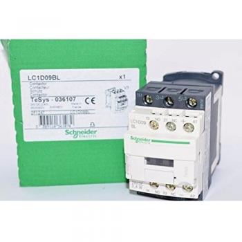 Schneider Electric LC1D09BL TeSys D Contactor, 3P, AC-3, <=440V, 9A, Bobina 24VCD, Antiparasitado, 95mm x 45mm x 77mm