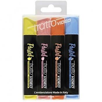 Tratto Video Pastel Rotulador Fluorescente Blíster 4 Unidades