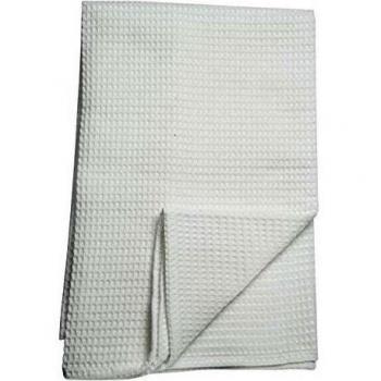 Toalla de Nido de abeja 95 x 150 cm, color blanco, 100% algodón, made in Italy