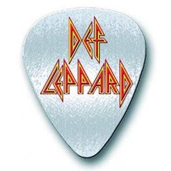Def Leppard Pick Insignia Pin con logotipo Plata/rojo/amarillo One Size