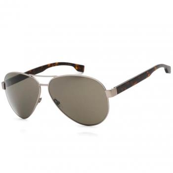 Hugo Boss Men's Silver 1560 R81 7O Sunglasses - Black Metal - One Size