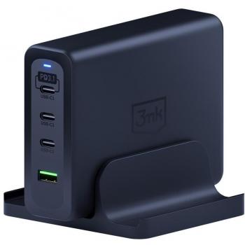 Estación de Carga GaN 240W con 3x USB-C Power Delivery y 1x USB Quick Charge Negra