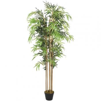 Árbol de Bambú Artificial con 1650 Hojas Verde 180 cm