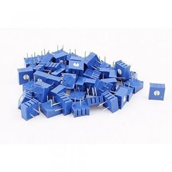 Sourcingmap-50pcs Top Ajuste Recortador Maceta potenciómetro 10K Ohm Resistencias 3386P