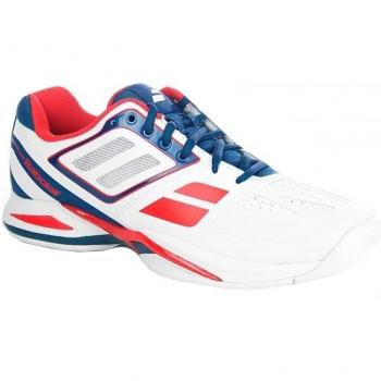 Babolat Propulse equipo BPM Indoor zapatillas de tenis para hombre, - weiß / blau / rot, 9.5 UK - 44 EU