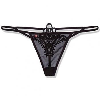 Obsessive Luiza Thong Tanga de hilo, Negro