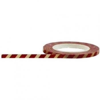 Little B-Papel decorativo, diseño de rayas, color rojo, 3 mm x 15 m & antiques
