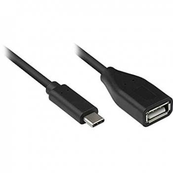 Cable USB 2.0 OTG de 0,1 m con conector USB C macho a USB A hembra