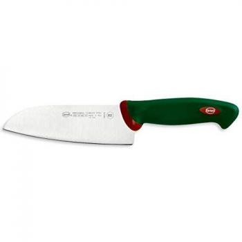 Cuchillo Santoku Profesional Sanelli 16 cm Acero Inoxidable Antideslizante Verde/Rojo