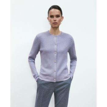 Chaqueta de punto de mujer con fantasía de ochos