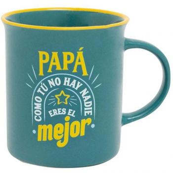 Taza Mr. Wonderful: Papá, como tú no hay nadie Eres el mejor - Día del Padre - 6x8x9 cm