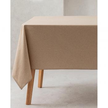 Mantel antimanchas liso de algodón orgánico impermeable