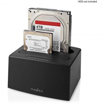 Estación de Acoplamiento para Discos Duros | USB 3.2 Gen1 | USB Tipo-A | Soporta 2 Discos de 2.5 y 3.5