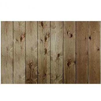 Decowood - Cabecero para Cama Dormitorio, Lamas Verticales Rectas, Madera de Pino Envejecido - 160 x 80 cm