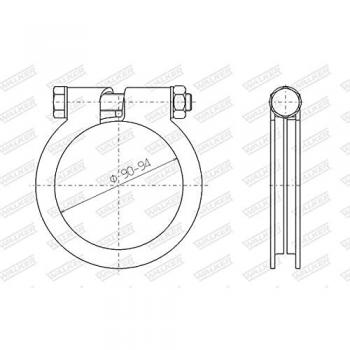 Brida de fijación para sistema de escape WALKER 81839