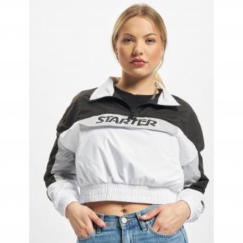 Ladies Urban Classics Colorblock Pullover Jacket Black/White