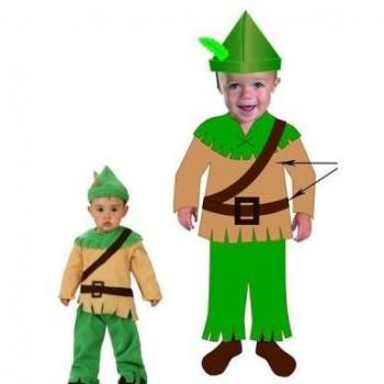 Disfraz Bebé Duende Robin Hood de los Bosques Talla 12-24 Meses