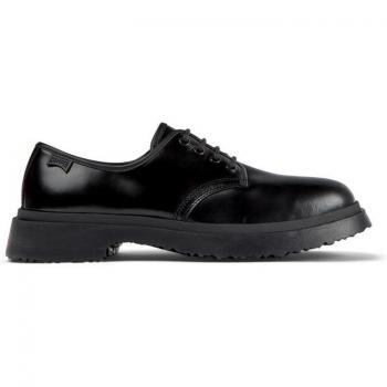 Camper Walden Men's Lace-Up Shoes - Black Smooth Leather