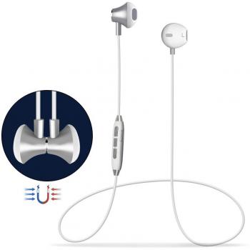 Auricular Manos Libres Bluetooth V4.1 Grandbeing Magnético Auriculares Deportivos con Cancelación de Ruido avanzado y Sweatproof IPX4 Incorporado Micrófono para iPhone y Otros Android Smartphones