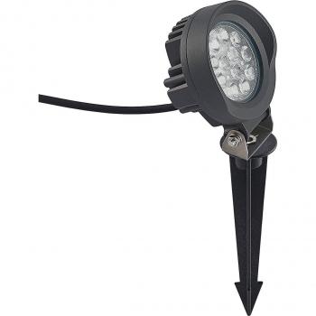 Foco LED para exterior Lindby Emar en gris oscuro, moderno, hecho de aluminio, con 1 llama