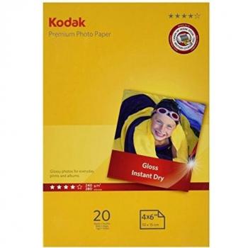 Papel Fotográfico Premium Kodak Brillo A6 240g/m² - 20 Hojas