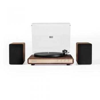 Tocadiscos Bluetooth Crosley C65 con Altavoces en Madera Nogal