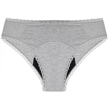 Braguita Menstrual MyAlma de algodón orgánico y bambú, color Gris, talla M, absorción equivalente a 3 tampones, cómoda, lavable, con capa antibacteriana y sin toxinas PFAS