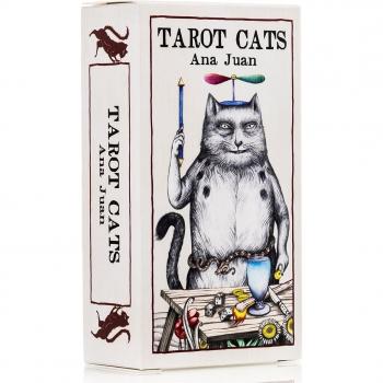 Fournier Tarot Cats By Ana Juan - Juego de Cartas de Adivinación con Ilustraciones de Gatos y Magia