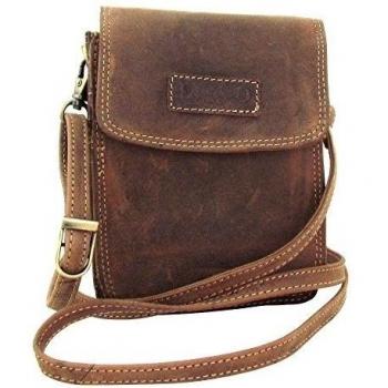 flevado - Bolso de asas para mujer marrón marrón Maße: L 25 x H 27 xT 8 cm
