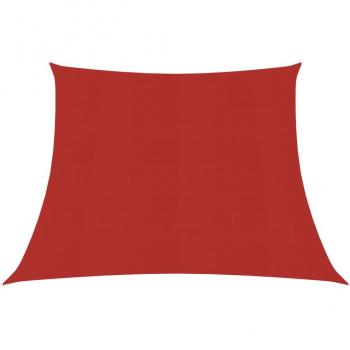 Toldo de vela HDPE rojo 160 g/m² 3/4x3 m