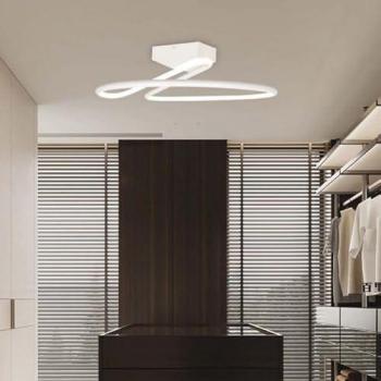 Araña LED Moderna Redonda 43W en Aluminio Blanco 4000K
