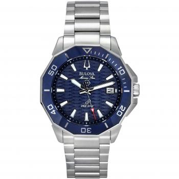 Bulova Marine Star Automatic Diver's Watch Stainless Steel Blue Dial 200M